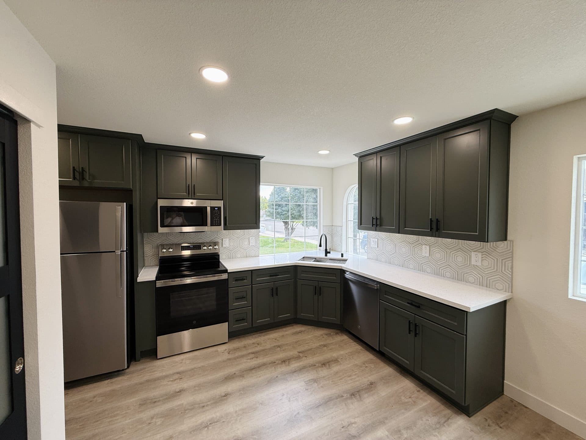 Custom ADU kitchen with high-end finishes and large island